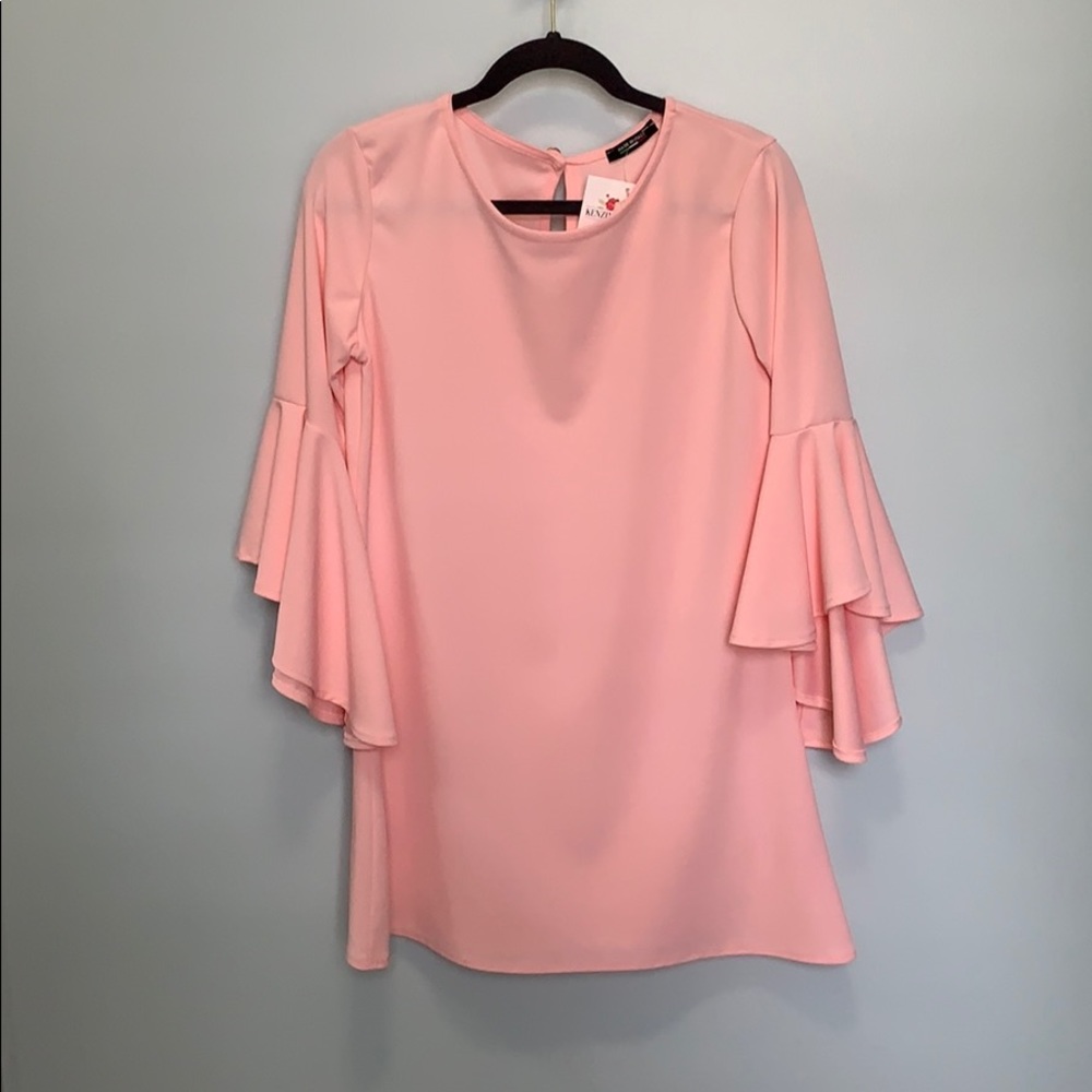 Pink Bell sleeve dress size medium